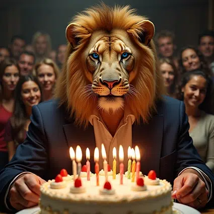 youCcom smart Lion Geburtstag Löwe mit Kuchen News