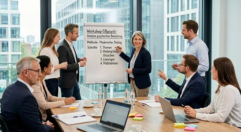 moderierter Analyse-Workshop Gefährdungsbeurteilung psychischer Belastung